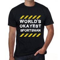 Homme Tee-Shirt Le Meilleur Sportif Du Monde – Worlds Okayest Sportsman – T-Shirt Vintage Noir