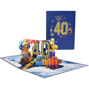 CARTE CORRESPONDANCE Carte d'anniversaire 3D de 40 ans Carte d'annivers