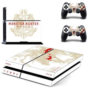 STICKER - SKIN CONSOLE blanche - Autocollant Monster Hunter pour Console 