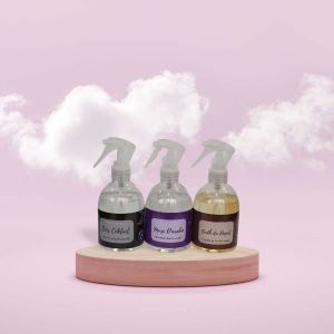 DÉSODORISANT TEXTILE 3 Sprays Bois - Musc - Oudh du désert - Parfum Dés