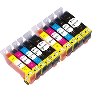 10 Cartouches D’encre Compatibles Canon PIXMA – C-525/526 – Noir, Cyan, Magenta, Jaune