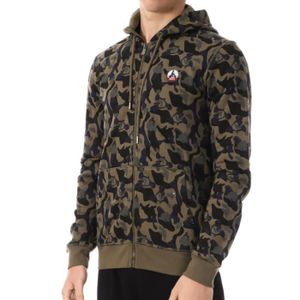 SWEATSHIRT Sweat Zippé Kaki/Noir Homme Jott Mexico Camo