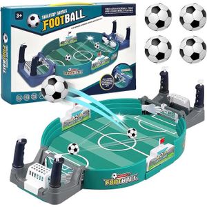 BABY-FOOT FainFun Mini Football avec 4 Balles, Jeu de Baby-Foot Interactif, Table de Football, Mini Baby Foot de Table Enfant Cadeau de Fê2