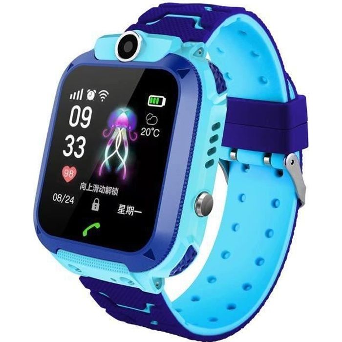 Noir-Montre Fitness Tracker Activité Enfant, Podomètre,  Cardiofréquencemètre, Moniteur de Sommeil, Compteur de Calories, Etanche  IP68 Bracelet Connecté Smartwatch avec Réveil, Cadeau pour Garçons Fill