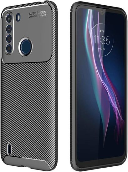 Coque Silicone Effet Carbone Pour Motorola Moto G9 Play – Noire, Antichoc Et Fine
