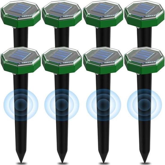 Piège Taupe 8 Répulsifs à Taupes Solaires à Ultrasons - IP65 étanche, 300 M² De Portée, Pour Jardin Et Extérieur Piège Taupe 8 Répulsifs à Taupes Solaires à Ultrasons - IP65 étanche, 300 M² De Portée, Pour Jardin Et Extérieur