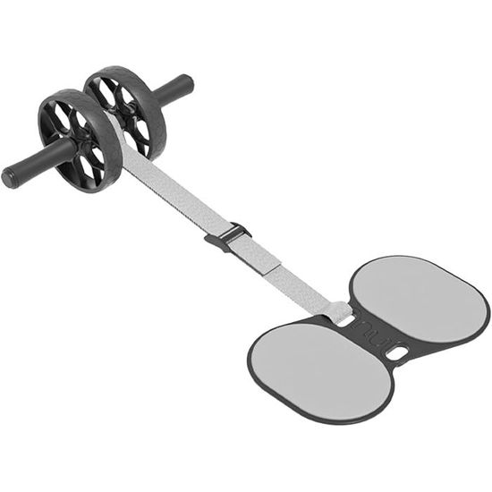 Rouleau Abdominal à 4 Roues - Machine à Abdominaux, Support Coudes, Noir