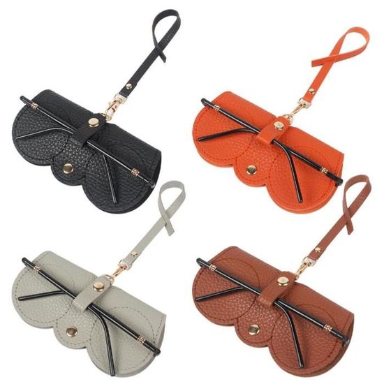 Vemiss Étui à lunettes rigide léger et portable pour femmes et hommes, C-Noir1
