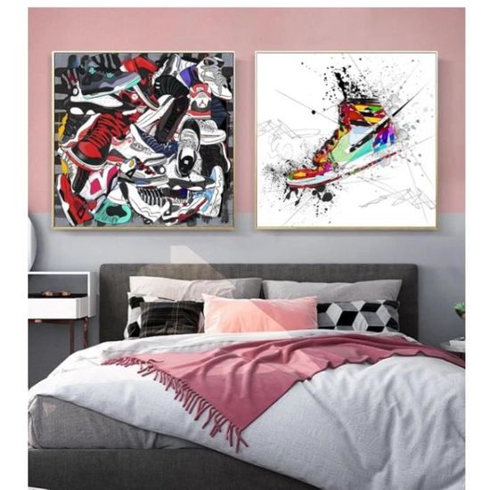 Tableau Toile Graffiti, Impression Talons Hauts, Décoration Murale Salon, Sans Marque, Neuf