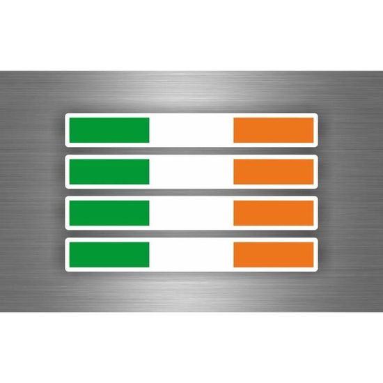 Sticker Autocollant Drapeau D'Irlande Du Nord (NIR) - Pour Vitre, Casque, Carrosserie, Décoration Patriotique