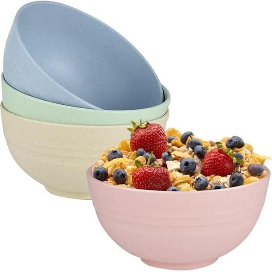 8 Bols Réutilisables Incassables - Léger Petit Déjeuner Soupe Salade