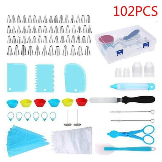 Kit Pâtisserie Cozary 35 Pièces - 25 Douilles Inox, 2 Poches à Douille Réutilisables, Pour Gâteaux Et Cupcakes - 3