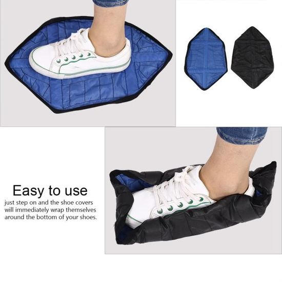 couvre-chaussures réutilisable 1 paire de couvre-chaussures automatique antidérapant étanche réutilisable mains libres pour