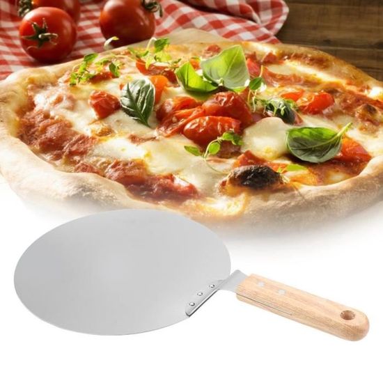 Pelle à Pizza Tournante Avec Palette Ronde En Aluminium De 8 Pouces 23 6 Pouces Au Total Accessoires Four Plein Air
