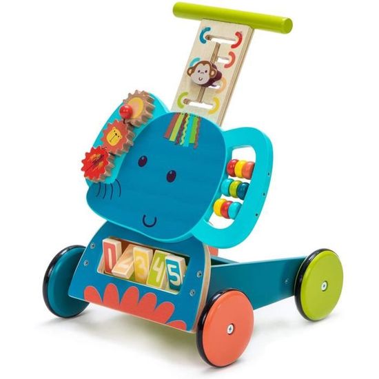 Trotteur Bebe, Marcheur, Chariot De Marche, Chariot Enfant, Trotteur Bebe  Fille/Garcon, Roues Jouet Chariot Bois, Pousser Trotteur - Cdiscount Sport