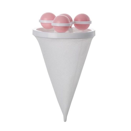 Boule Collectrice Pour Machine à Laver - Attrape Poils Et Peluches, Rose, Polyester, 17,5 Cm