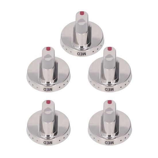 Lot De 4 Boutons De Cuisinière à Gaz Universels - Diamètre Tige 8 Mm - En Métal - Pour Cuisinières, Fours - Remplacement Facile