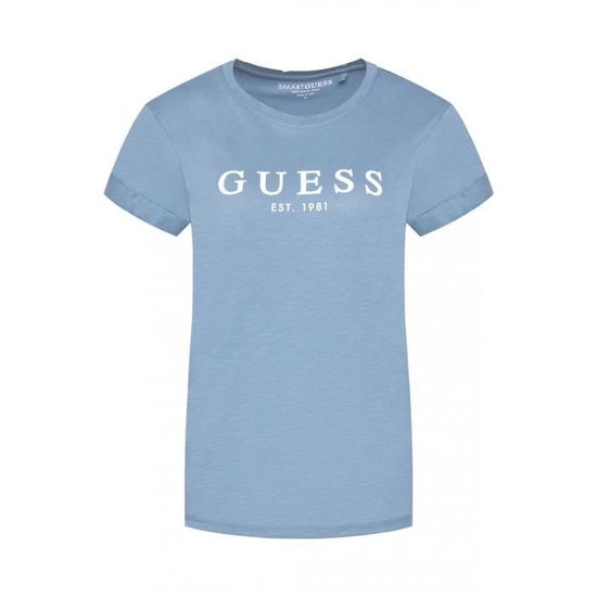 Tee shirt coton bio iconique  -  Guess jeans - Femme