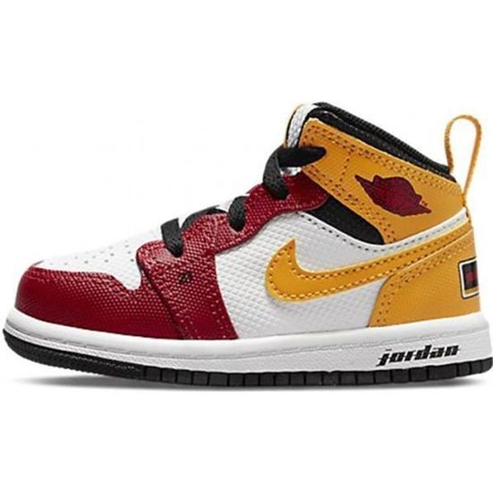 Basket Nike JORDAN Mid SE TD MOTORSPORT Cadet Blanc Cdiscount