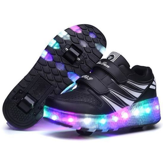 Baskets à Roulettes LED Pour Enfants - Garçons & Filles - Chaussures Patins Flash Roller Skate - Neuf Sans Emballage