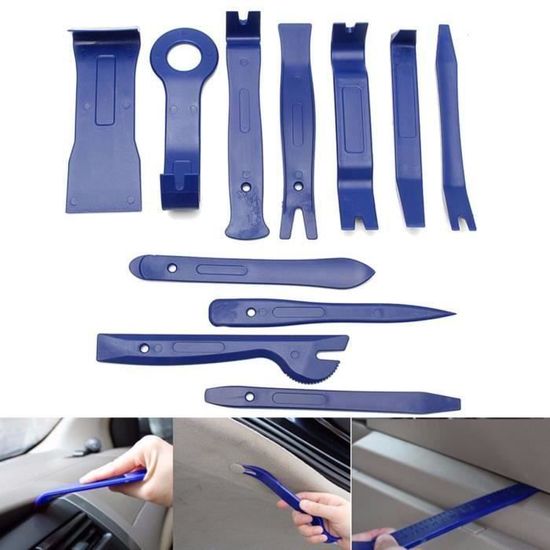 Outil De Démontage Pour Garnitures Auto - 225 Mm, Pour Enlever Clips Sans Rayer - Idéal Autoradio, Panneaux De Portière