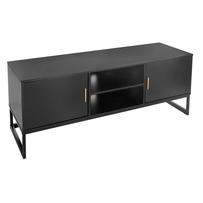 Meuble TV design Tedy - L. 150 x H. 55 cm - Noir