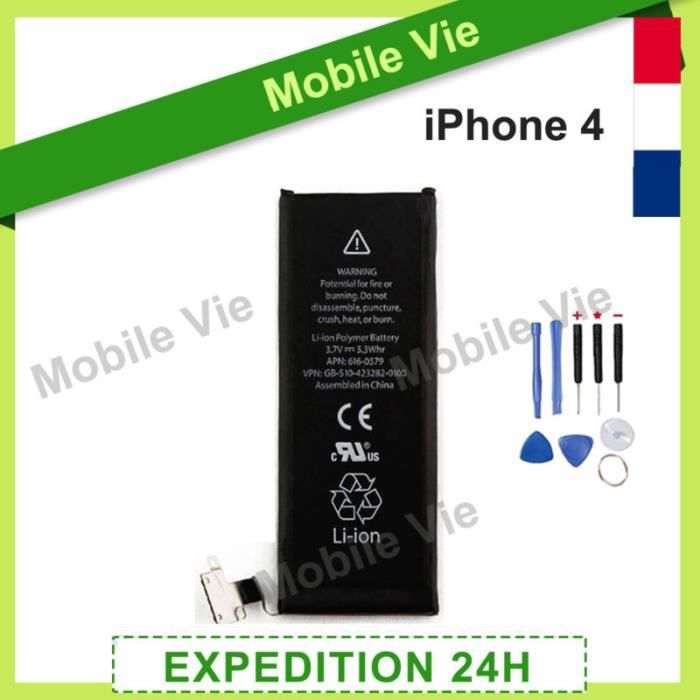 BATTERIE ORIGINALE NEUVE POUR IPHONE 4 (3,7 V) + OUTILS