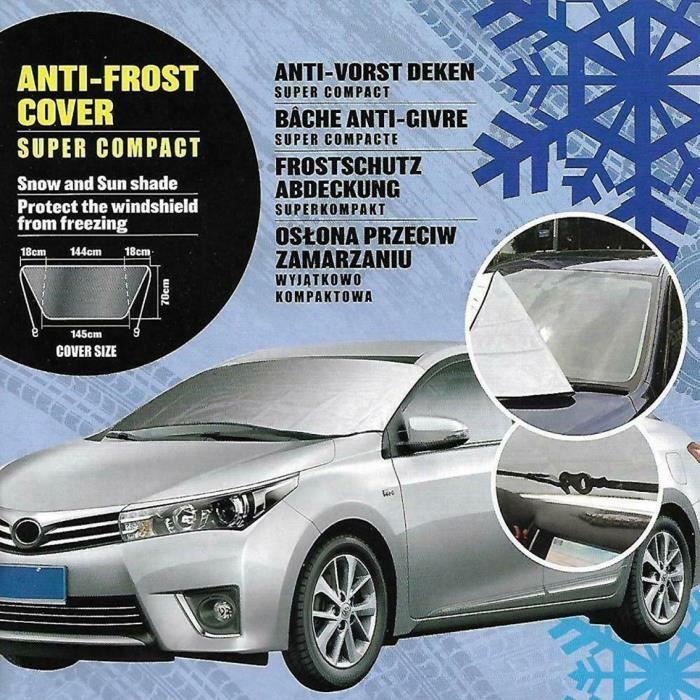 2 X Bache Pare Brise Anti Givre Voiture Antigel Protection du Pare-Brise
