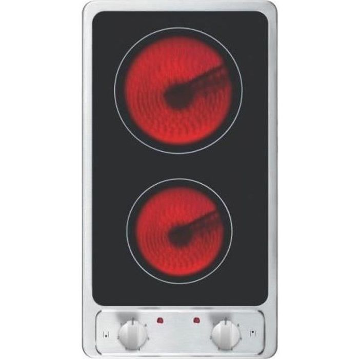 PKM EB-GK-2R Vitrocéramique en acier inoxydable autonome 2 plaques de cuisson 230V