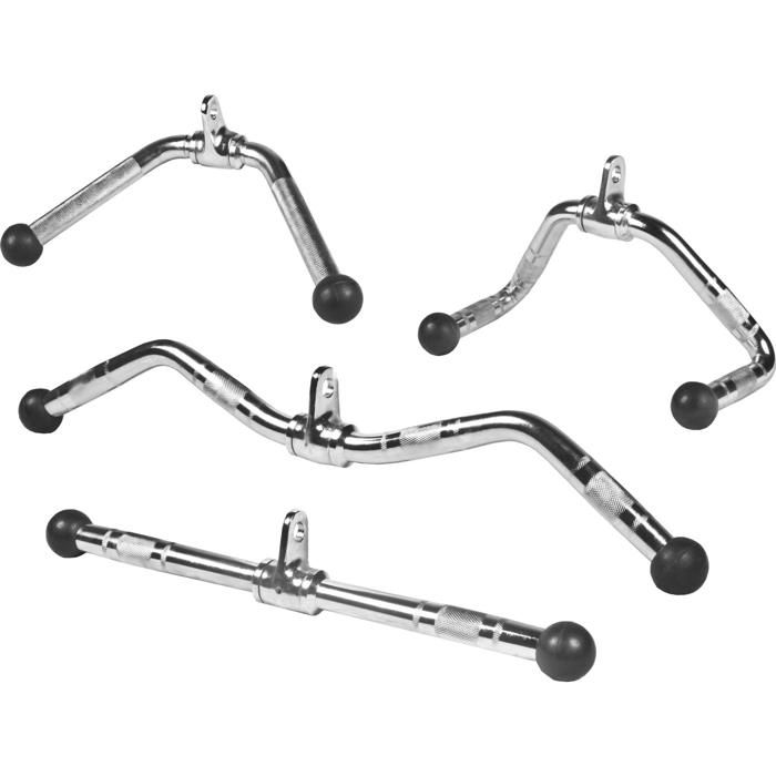 Lot de 4 barre de tirage - barre de traction curl - barre biceps et triceps - barre rectangulaire - barre en forme de V (Y-32+Y-33+Y