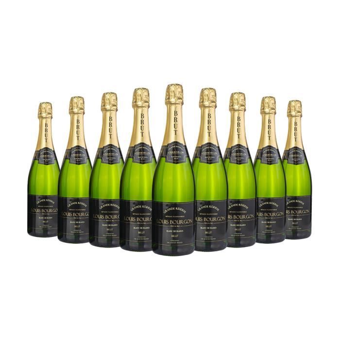 Pack 9 Louis Bourgon Grande Réserve Blanc de Blancs Brut 0,75L