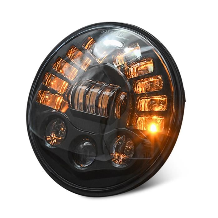 Remplacement des phares LED de 7 `` pouces 85W pour Jeep Wrangler JK TJ LJ 1997-2018, avec DRL, feux de croisement et clignotants