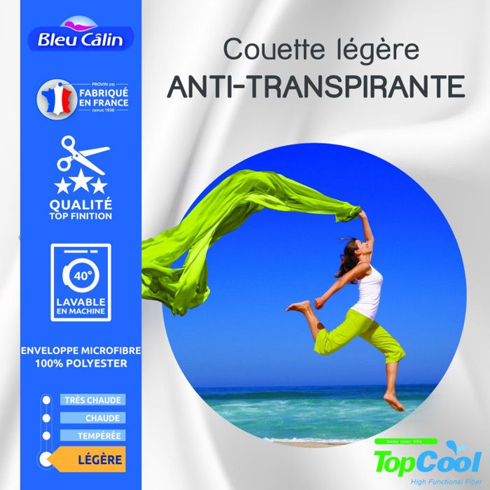 Couette anti transpirante 200 gr/m² 240 x 260 cm pour lit -King size-