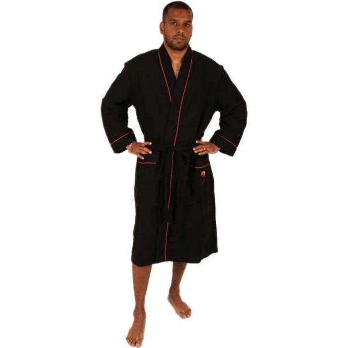 Peignoir homme grande taille en nid d'abeille XS à 8XL