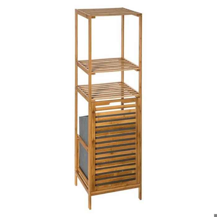 Five - Etagère 2 niveaux + Panier à linge Bois