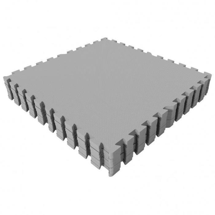 Tapis de protection interconnectables de 1,2cm en mousse - EVA 8 carré de 60x60cm gris