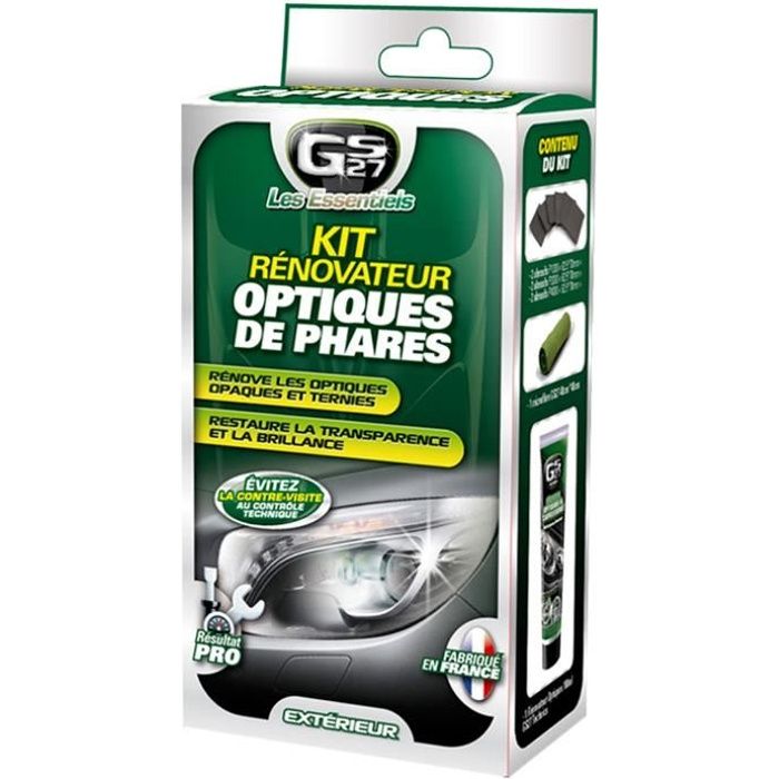 Kit rénovateur optiques de phares : GS27