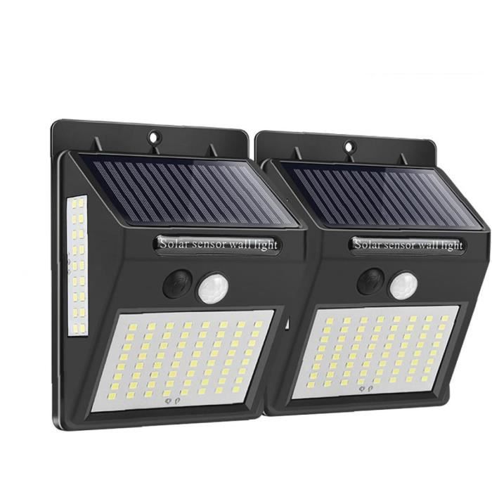 Solaire lumières d'extérieur Lampe de mur sans fil 140 Powered LED de à distance de Noël de contrôle pour le jardin Cour 2PCS