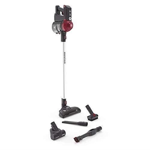 Hoover FD22RP011 Freedom - Balai électrique sans Fil, Autonomie jusqu'à 25 min, Gris-Rouge FREEDOM