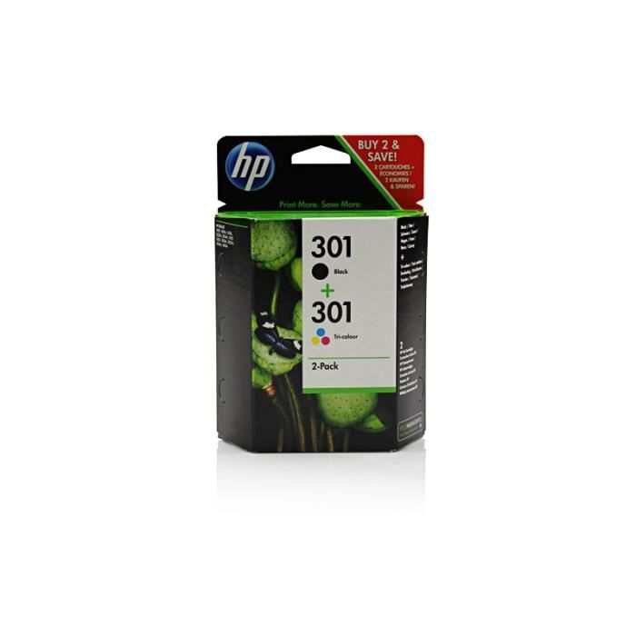 HP Envy 5535 e-All-in-One - Original HP CR340EE / 301 - Cartouche d'encre Noir + Couleur