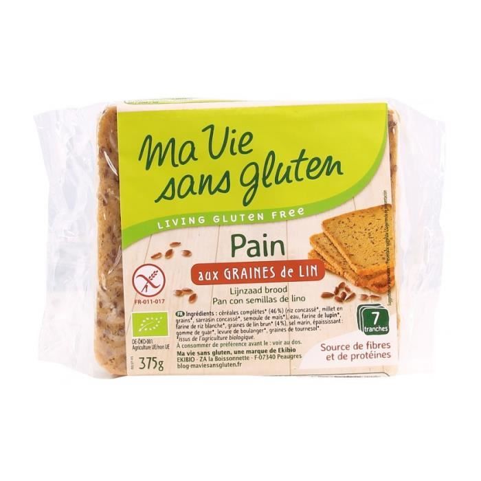 Pain Prétranché aux Graines de Lin bio & sans gluten