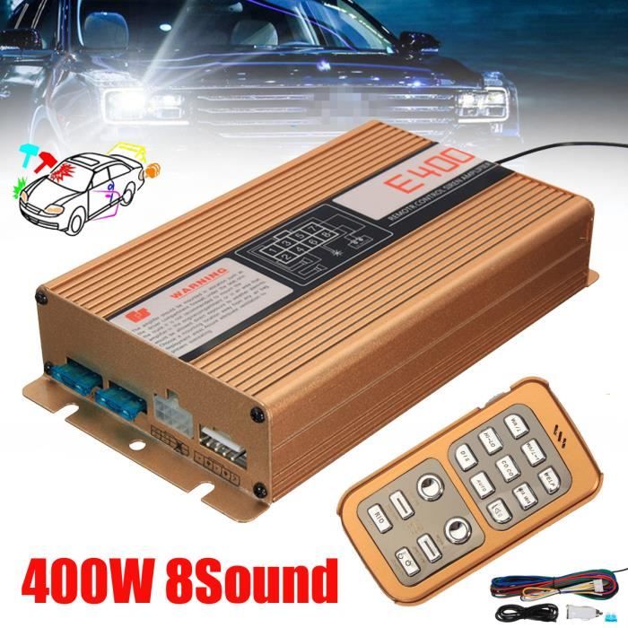 NEUFU 400W Voiture 8 Son Avertissement Alarme Sirène Klaxon PA Hautparleur MIC Système