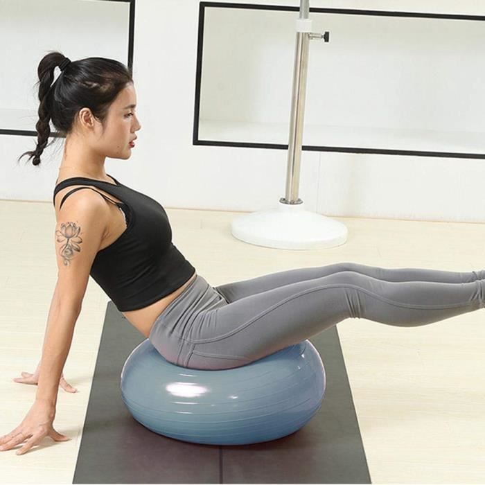 Ballon de fitness gonflable, ballon de donut épais, pour le yoga, le pilates et la formation d'équilibre dans un gymnase, bureau, sa