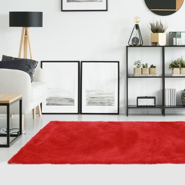 TAPIS INTENSE 120x170 chenille viscose noir cendré Bleu