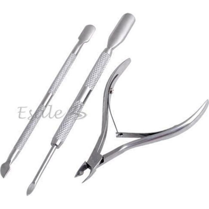 PINCE A ENVIES CUTICULES + 2 POUSSE CUTICULE MA…