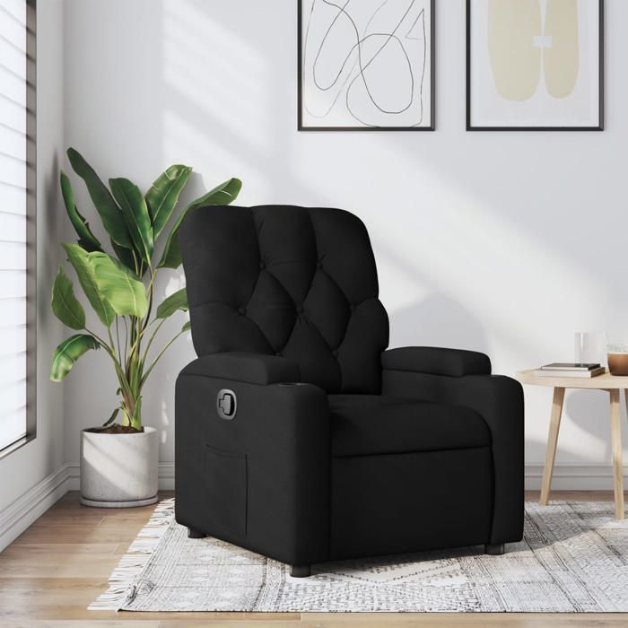 vidaXL Fauteuil Inclinable Chaise de Relaxation avec Porte-gobelets Siège avec Dossier et Accoudoirs Salle de Séjour 372481