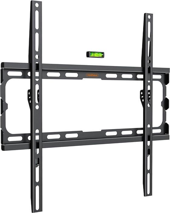 Support Mural TV Sans Perçage 32-75 Pouces – Fixation No-Drill Avec Niveau à Bulle, VESA 400x400, Charge 68 Kg