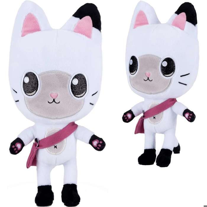 Peluche - Gabbys Dollhouse - Pandy Paws - 25 cm - Blanc et Noir - Douce au toucher