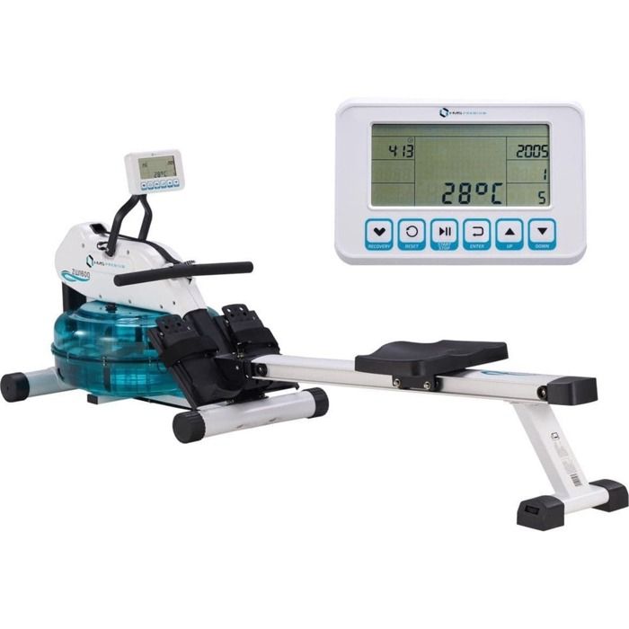 Rameur à eau - HMS ZW1600 - Résistance à eau - Écran LCD - Pliable et transportable