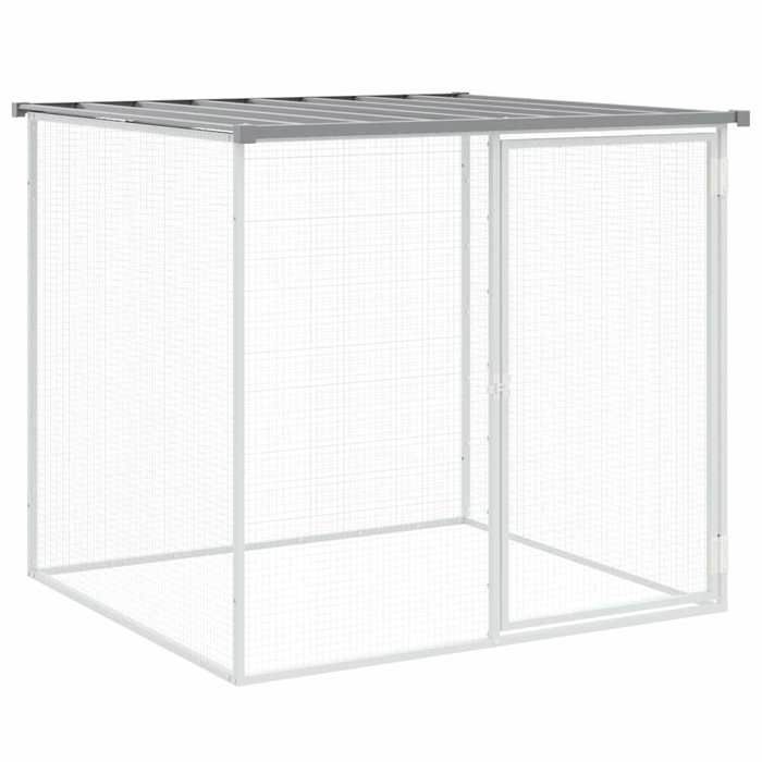 Comparer les prix de Poulailler enclos cage poules avec toit clair 103 x 98 x 90 cm acier galvanise gris
